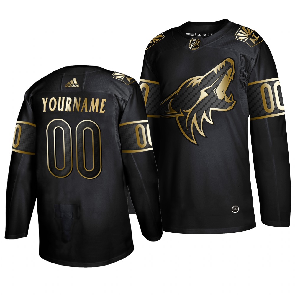 Cheap Adidas Coyotes Custom Men 2019 Black Golden Edition Authentic Stitched NHL Jersey